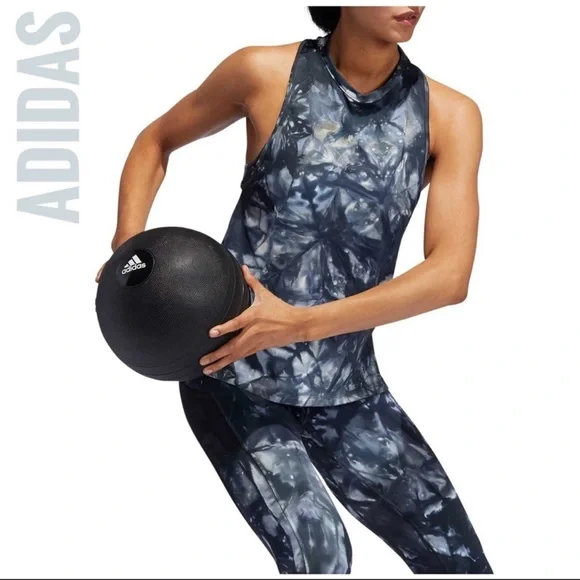 ADIDAS Parley Tie Dye Racerback Tank Top, size Large - Picture 10 of 16